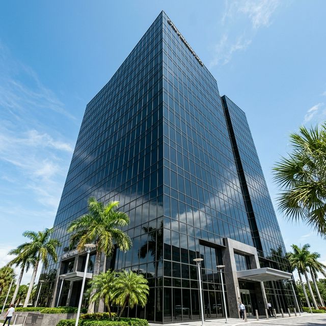Commercial building with professional window tinting